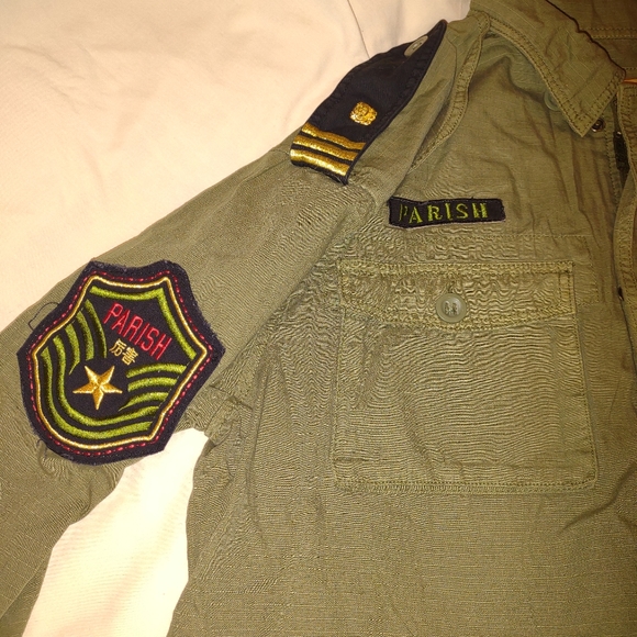 Parish Nation 2XL bomber jacket shirt with patches military shirt - Picture 4 of 10